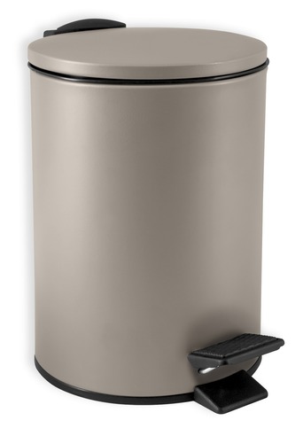 Spirella pedálový odpadkový koš ADELAR, matná šedohnědá, ocel, 3 L