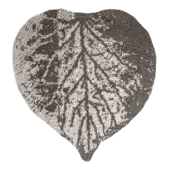 Elements by Spirella koupelnová předložka TRACE, šedo-hnědá, bavlna, tvar listu, 70x78 cm