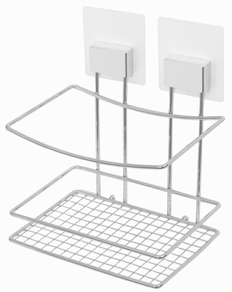 Samolepicí koupelnový košík Compactor Bestlock Magic systém bez vrtání, chrom
