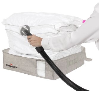 Compactor OXFORD vakuový úložný box L, 56 x 56 x 16 cm, pevné pouzdro, polyester-bavlna