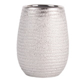 MSV kelímek na zubní kartáčky OMAN, stříbrný, keramika