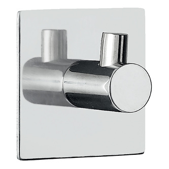 Spirella hranatý samolepící háček METI, lesklá nerezová ocel, 45 x 45 mm