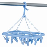 MSV závěsný sušák s 20 kolíčky, modrý, plast, obdélníkový