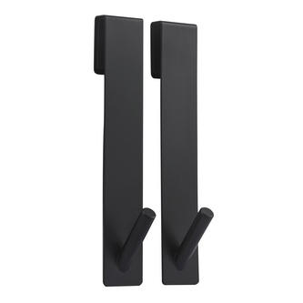 MSV 2 ks závěsných háčků na sprchovou zástěnu NOKO, matně černé, ocel, dlouhé, 10 mm MSV 2 ks závěsných háčků na sprchovou zástěnu NOKO, matně černé, ocel, dlouhé, 10 mm