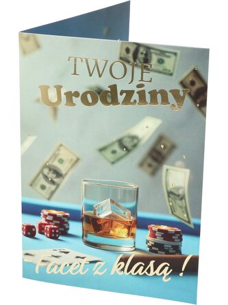 Karnet A B6 Urodziny męskie UR-013