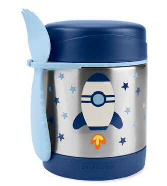 SKIP HOP Spark Style Termoska na jídlo se lžičkou/vidličkou Raketa 325 ml, 3r+