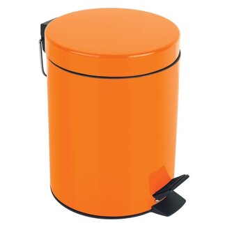 Spirella pedálový odpadkový koš SYDNEY, oranžová, ocel, 3 L