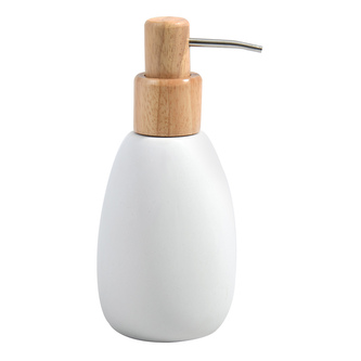 Spirella dávkovač mýdla SVEN, bílý, polyresin, dřevo, 260 ml