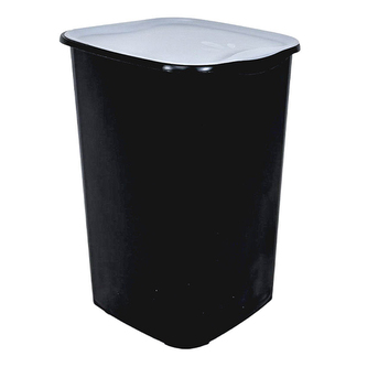 Belli E Forti koš na tříděný odpad RECYCLING, černý, plast, šedé víko, 50 L