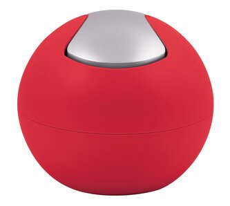 Spirella mini výklopný odpadkový koš BOWL MATT, matný červený, plast, 1 L