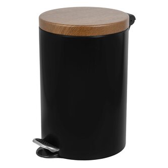 Pedálový odpadkový koš Sherwood Freedom Fresh 20 l, lakovaná ocel, černá