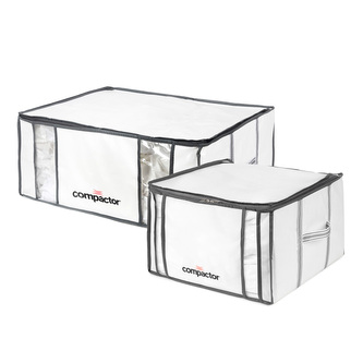 Sada vakuových úložných boxů Compactor Life, 1 x M 125 litrů, 1 x XXL 210 litrů