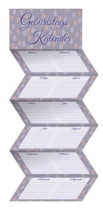Geburtstags-Leporello flieder