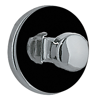 Spirella háček na ručníky 2 ks DOT, černý-stříbrný, ABS, samolepící, 35 mm