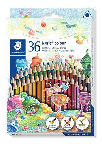 Barevné pastelky "Noris Colour", 36 barev, trojhranné, STAEDTLER