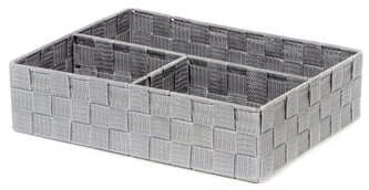 Organizér na prádlo a doplňky Compactor TEX - 3 dílný, 32 x 25 x 8 cm, šedý