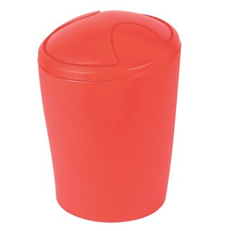 Spirella výklopný odpadkový koš MOVE, červený, plast, 5 L