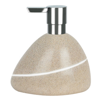 Spirella dávkovač mýdla ETNA, béžový, polyresin, kameninový vzhled, 400 ml