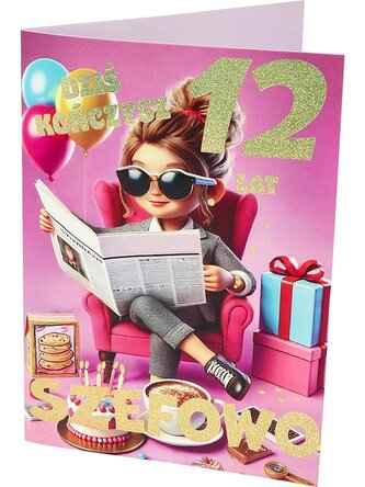 Karnet A B6 12 urodziny, szefowa RD-022