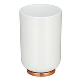 MSV kelímek na zubní kartáčky PRETTY, bílý, měděný, plast