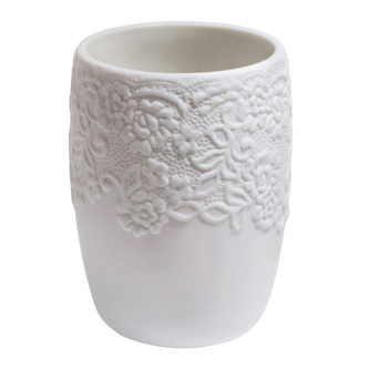Spirella kelímek na zubní kartáčky COSY, bílý, porcelán