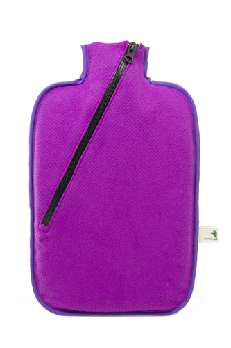 Termofor Hugo Frosch Eco Classic Comfort se softshellovým obalem na zip – fialový