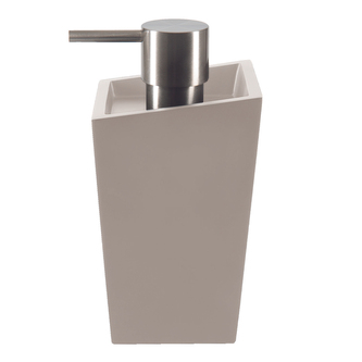 Spirella dávkovač mýdla YOSHI, matně šedo-hnědý, polyresin, nerez ocel, 350 ml