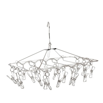 MSV závěsný sušák s 20 kolíčky, nerezová ocel, obdélníkový