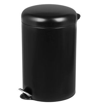 Pedálový odpadkový koš Doman Freedom Fresh 20 l, lakovaná ocel, černá