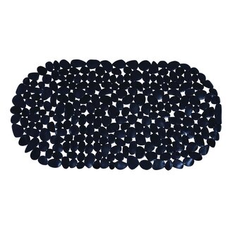 MSV protiskluzová podložka do vany GALETS, černá, PVC, 99 x 39 cm