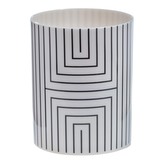 Spirella kelímek na kartáčky GRAPHIC, bílo-černý, polyresin