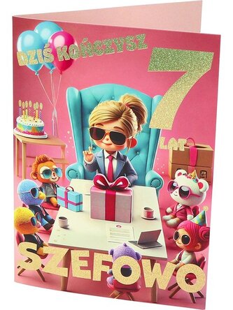 Karnet A B6 7 urodziny, szefowa RD-012