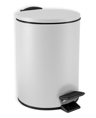 Spirella pedálový odpadkový koš ADELAR, matná bílá, ocel, 3 L