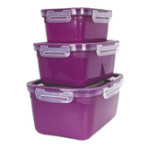 Belli E Forti sada potvravinových dóz FRIGOCLICK PANAMA 3 ks, obdélníkové s víkem, plast