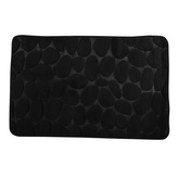 MSV koupelnová předložka PEBBLES, černá PU pěna, protiskluzová, 50 x 80 cm