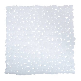 MSV protiskluzová podložka do sprchy GALETS, bílá, PVC, 53 x 53 cm