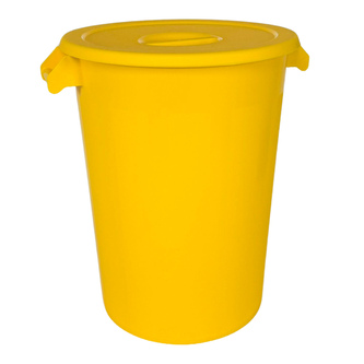 Denox nádoba na odpad s víkem INDUSTRIAL, 100 L, gastro, žlutý, pevný plast