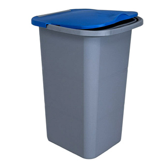 Belli E Forti koš na tříděný odpad PREMI, šedý, plast, modré víko, 24 L