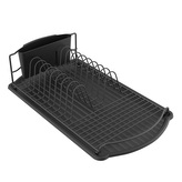 MSV odkapávač na nádobí DISH, černý, ocel, 47,5 x 26,5 x 11 cm