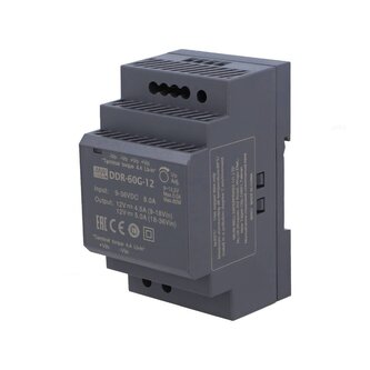 DC/DC měnič na DIN lištu 60W, 9..36V -> 12V/5A