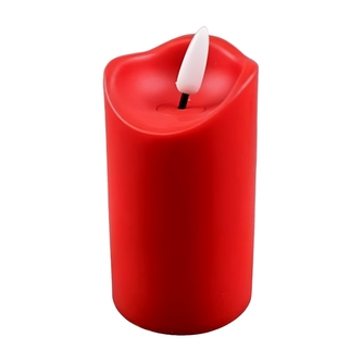 LED svíčka červená, 12,5 x 5,3 cm 