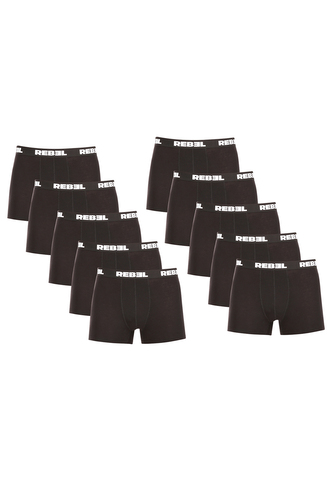 10PACK pánské boxerky Nedeto Rebel černé (10NBR001) S