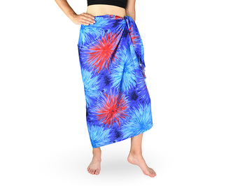 Sarong - Pareo REN, ohňostroj, modrý