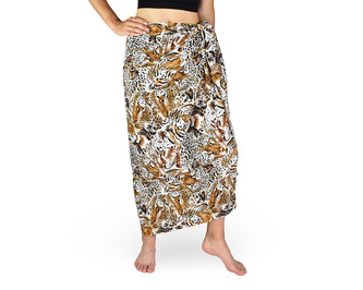 Sarong - Pareo REN, šelmy, hnědá