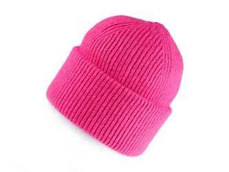 Dámská zimní čepice s králičí vlnou a jemným lurexem - 1 ks - 1 pink