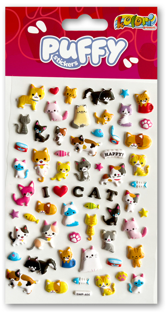 Naklejki Puffy I Love Dog SWP-404 Kolori, Penmate