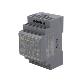 Spínaný zdroj na DIN lištu 60W, 15V/4A DC