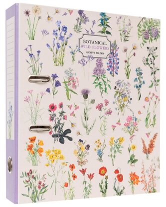 Kroužkový pořadač se spojovací svorkou Botanical: Divké květiny (28 x 32 x 7 cm)