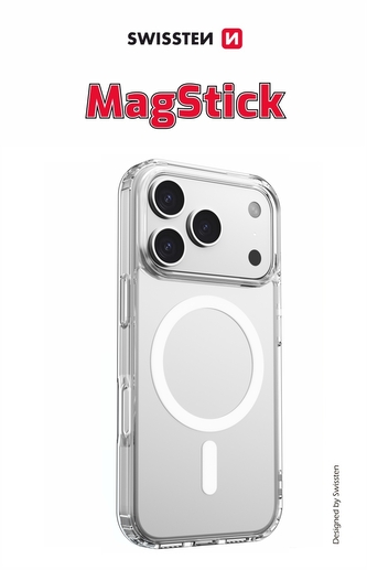 POUZDRO SWISSTEN CLEAR JELLY MagStick PRO APPLE IPHONE 17 PRO MAX TRANSPARENTNÍ