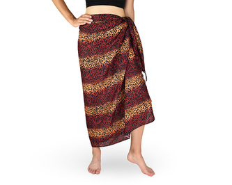 Sarong - Pareo REN, gepard, červená